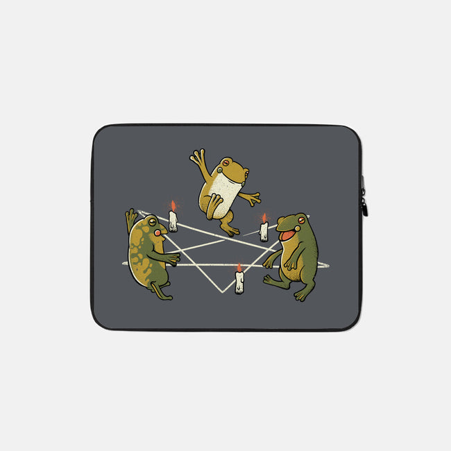 Dancing Frog-none zippered laptop sleeve-tobefonseca