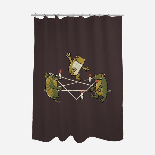 Dancing Frog-none polyester shower curtain-tobefonseca