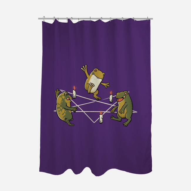 Dancing Frog-none polyester shower curtain-tobefonseca