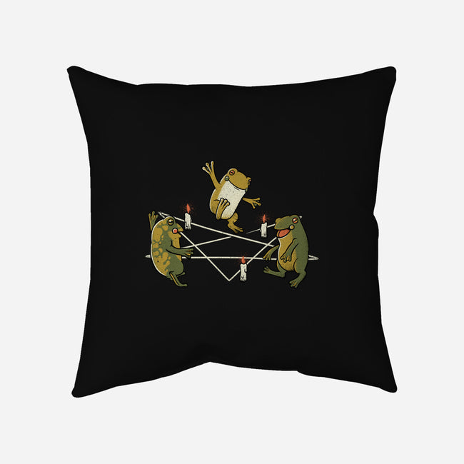 Dancing Frog-none removable cover throw pillow-tobefonseca