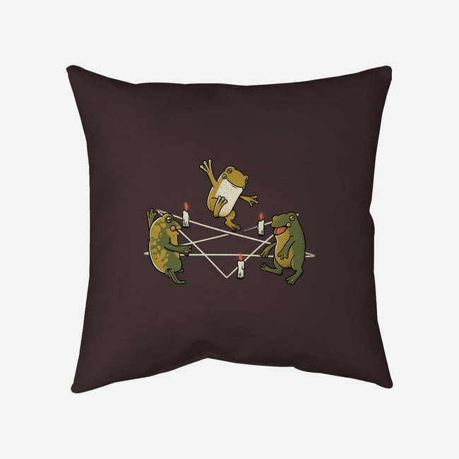 Dancing Frog-none removable cover throw pillow-tobefonseca