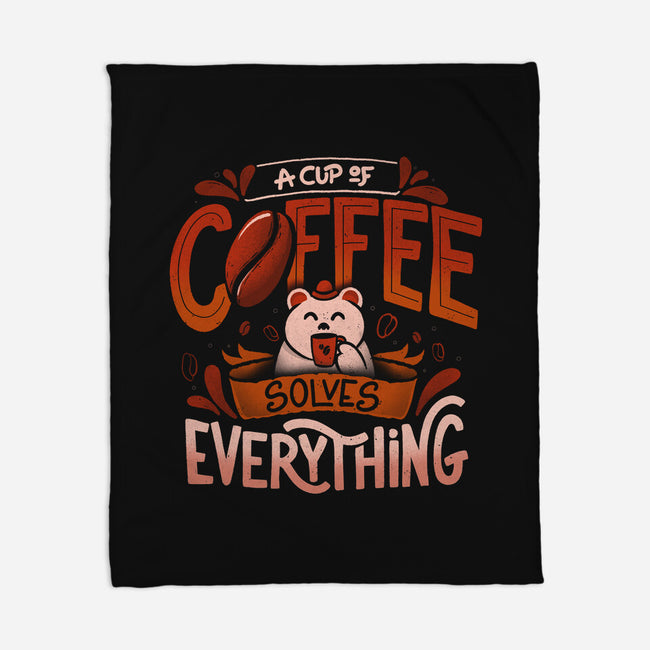 Coffee Solves Everything-none fleece blanket-eduely