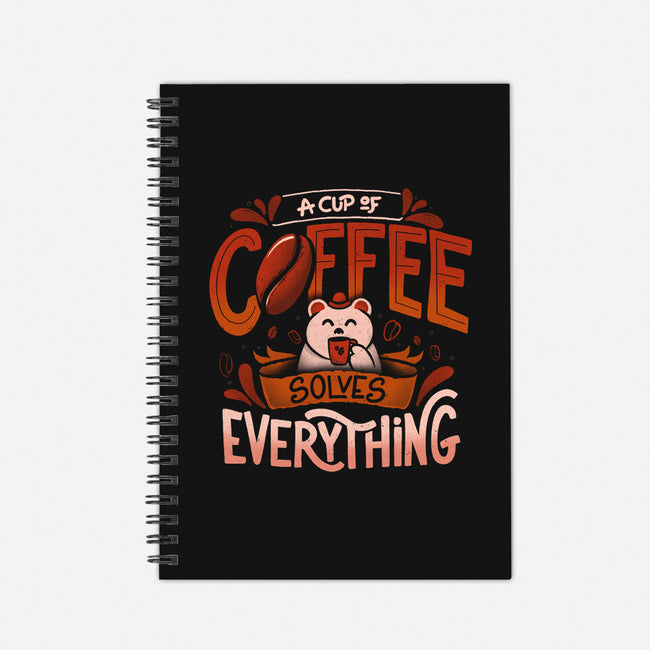Coffee Solves Everything-none dot grid notebook-eduely