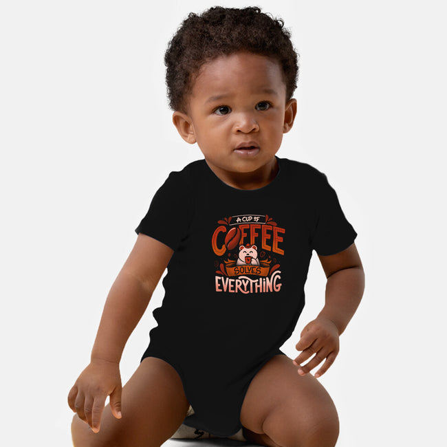 Coffee Solves Everything-baby basic onesie-eduely