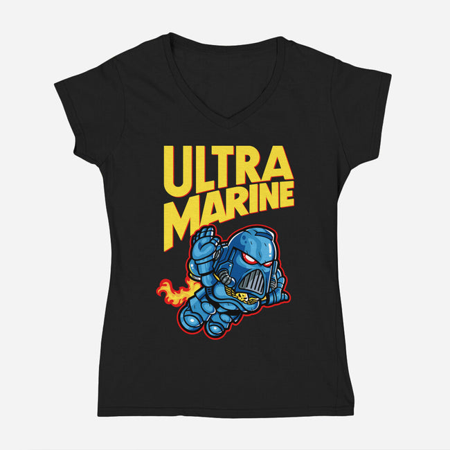UltraBro-womens v-neck tee-demonigote