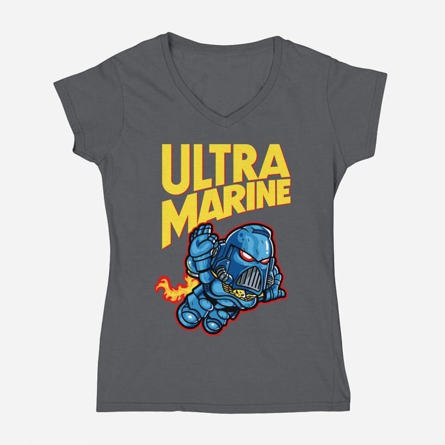 UltraBro-womens v-neck tee-demonigote
