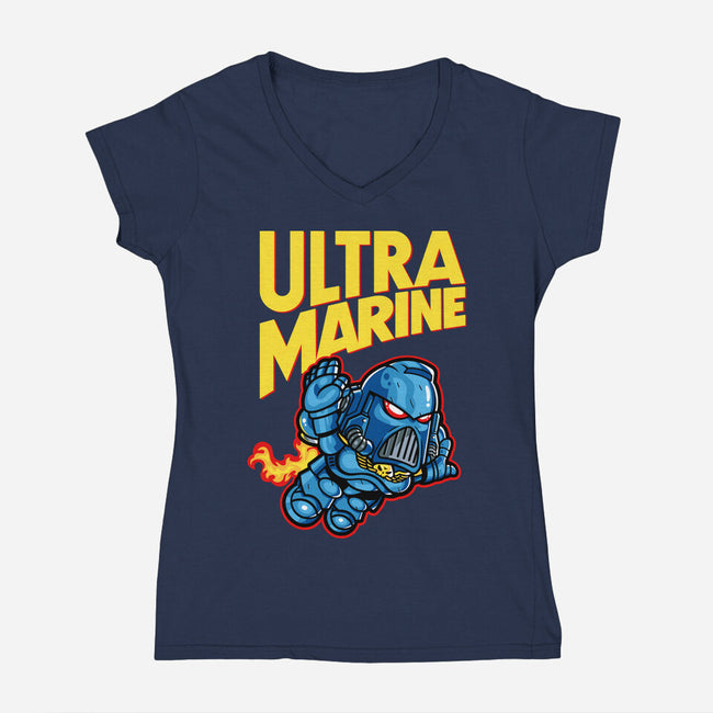 UltraBro-womens v-neck tee-demonigote