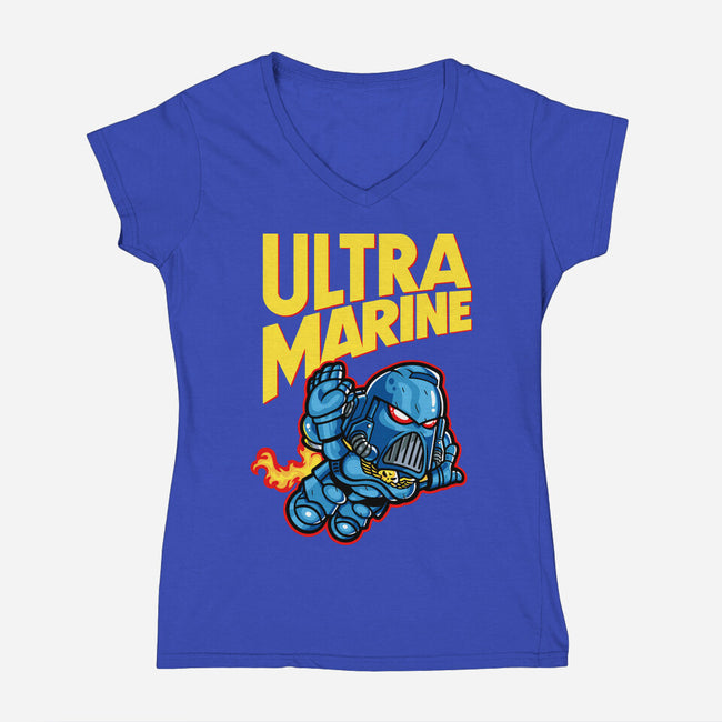 UltraBro-womens v-neck tee-demonigote