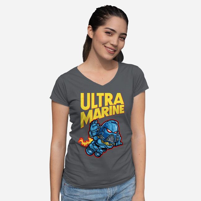 UltraBro-womens v-neck tee-demonigote