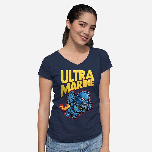 UltraBro-womens v-neck tee-demonigote