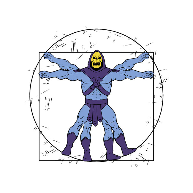 Vitruvian Master Skeletor-womens off shoulder sweatshirt-Melonseta