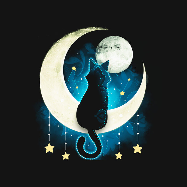Black Moon Cat-none glossy sticker-Vallina84