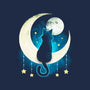 Black Moon Cat-unisex basic tee-Vallina84