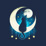 Black Moon Cat-none fleece blanket-Vallina84