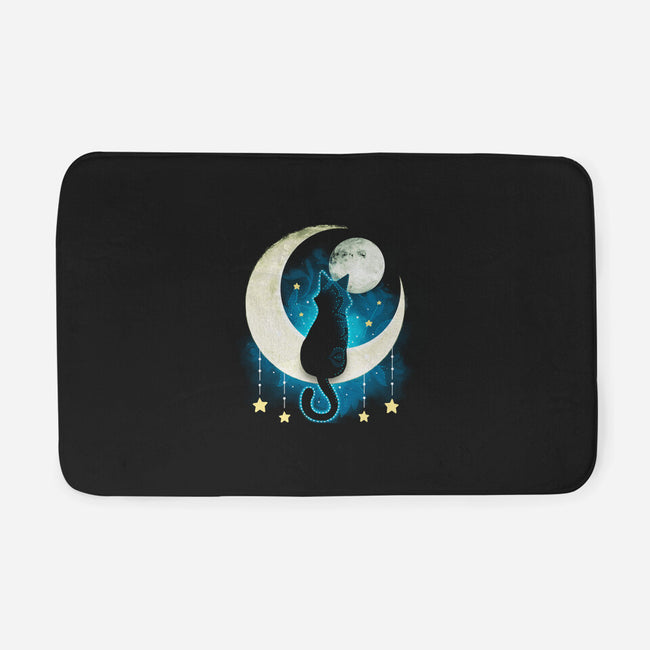 Black Moon Cat-none memory foam bath mat-Vallina84