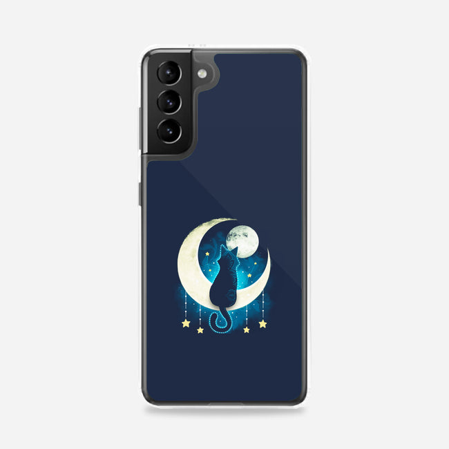 Black Moon Cat-samsung snap phone case-Vallina84