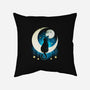 Black Moon Cat-none removable cover w insert throw pillow-Vallina84