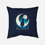 Black Moon Cat-none removable cover w insert throw pillow-Vallina84
