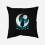Black Moon Cat-none removable cover throw pillow-Vallina84