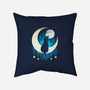 Black Moon Cat-none removable cover throw pillow-Vallina84