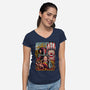 Cross Leaders-womens v-neck tee-alanside