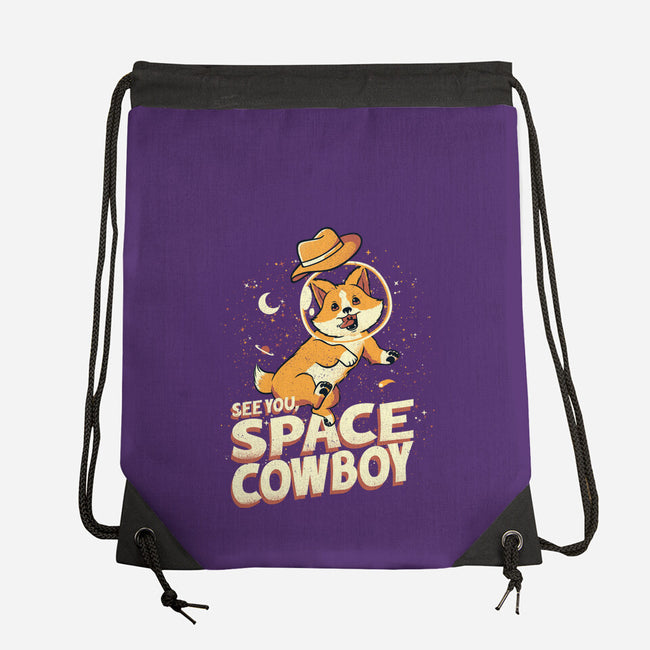 Corgi Space Cowboy-none drawstring bag-tobefonseca
