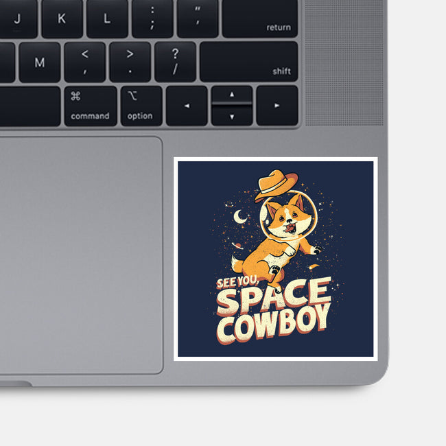 Corgi Space Cowboy-none glossy sticker-tobefonseca