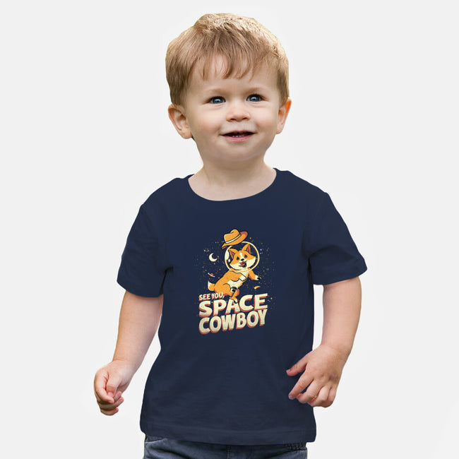 Corgi Space Cowboy-baby basic tee-tobefonseca