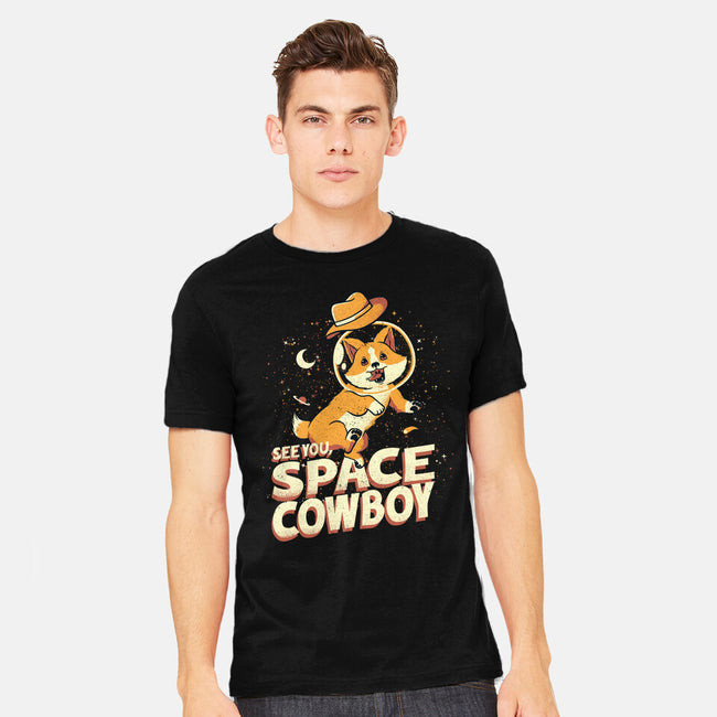 Corgi Space Cowboy-mens heavyweight tee-tobefonseca
