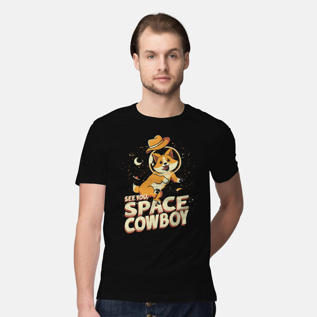 Corgi Space Cowboy-mens premium tee-tobefonseca