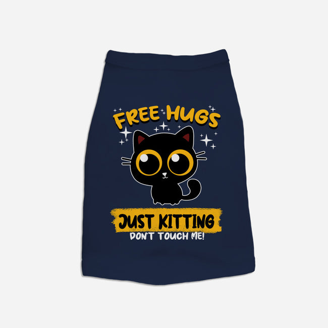 Free Hugs Just Kitting-cat basic pet tank-erion_designs