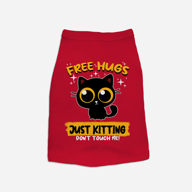 Free Hugs Just Kitting-cat basic pet tank-erion_designs