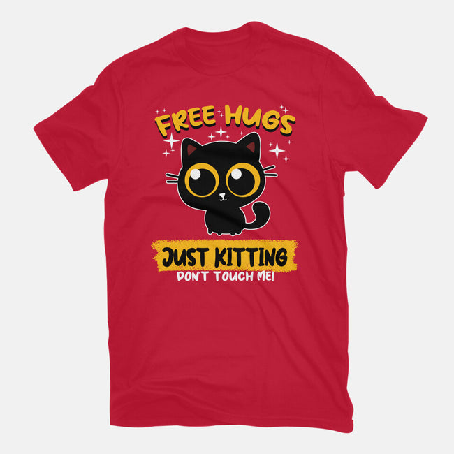 Free Hugs Just Kitting-youth basic tee-erion_designs