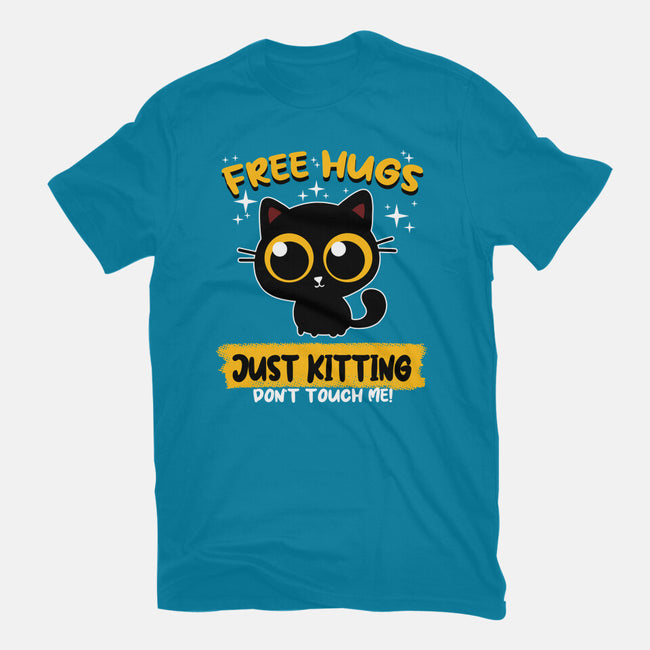 Free Hugs Just Kitting-womens basic tee-erion_designs