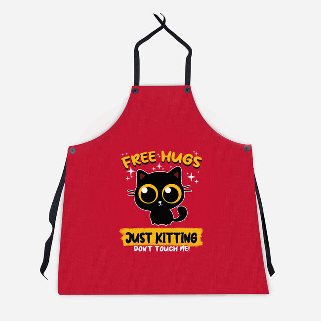 Free Hugs Just Kitting-unisex kitchen apron-erion_designs