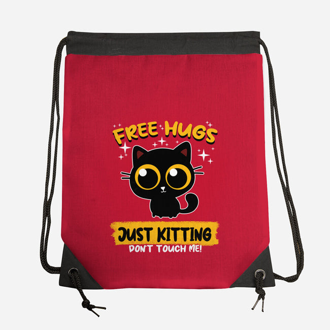 Free Hugs Just Kitting-none drawstring bag-erion_designs