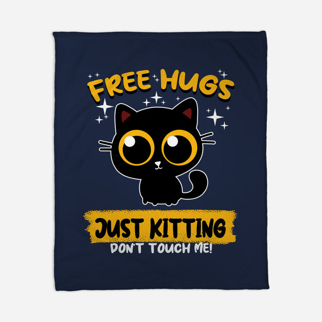 Free Hugs Just Kitting-none fleece blanket-erion_designs