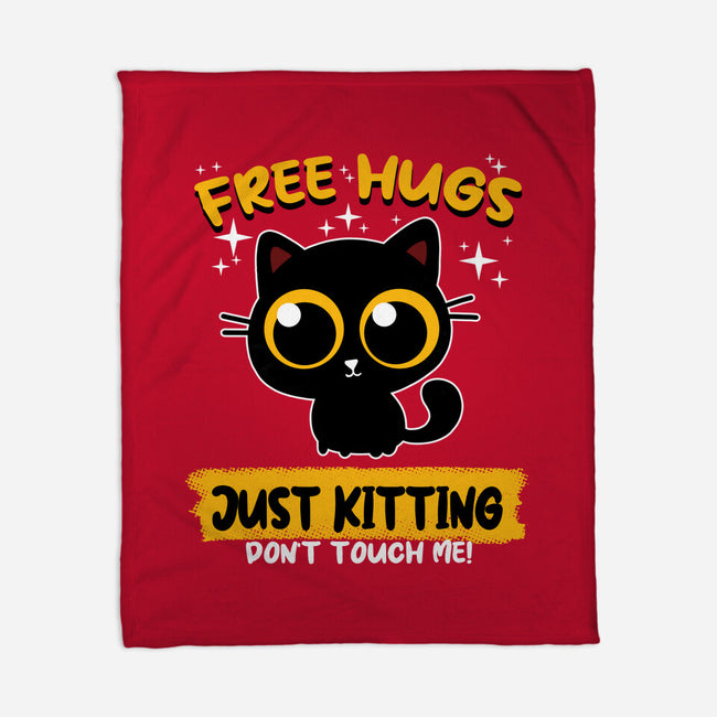 Free Hugs Just Kitting-none fleece blanket-erion_designs