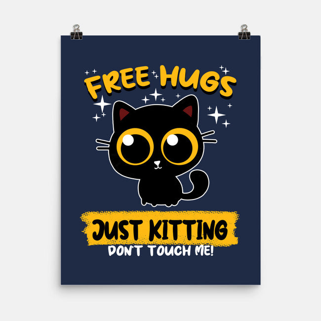 Free Hugs Just Kitting-none matte poster-erion_designs
