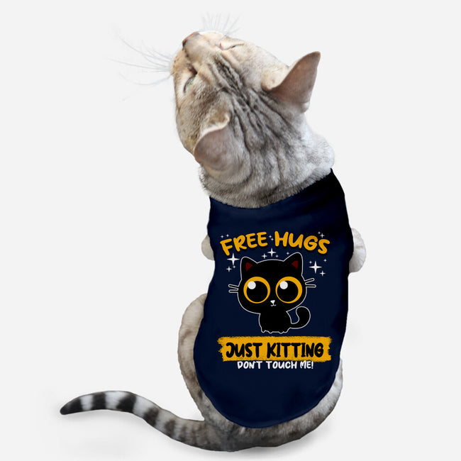 Free Hugs Just Kitting-cat basic pet tank-erion_designs