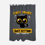 Free Hugs Just Kitting-none polyester shower curtain-erion_designs