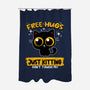 Free Hugs Just Kitting-none polyester shower curtain-erion_designs