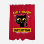 Free Hugs Just Kitting-none polyester shower curtain-erion_designs