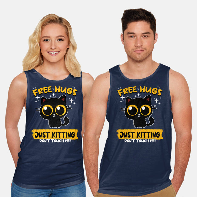 Free Hugs Just Kitting-unisex basic tank-erion_designs