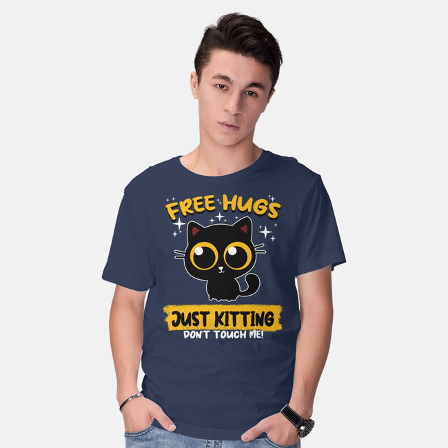 Free Hugs Just Kitting-mens basic tee-erion_designs