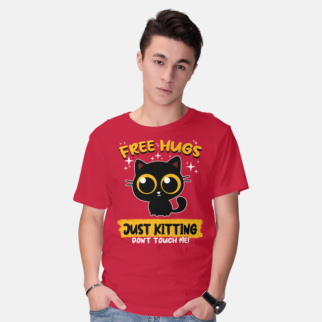 Free Hugs Just Kitting-mens basic tee-erion_designs