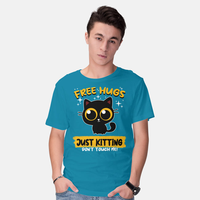 Free Hugs Just Kitting-mens basic tee-erion_designs