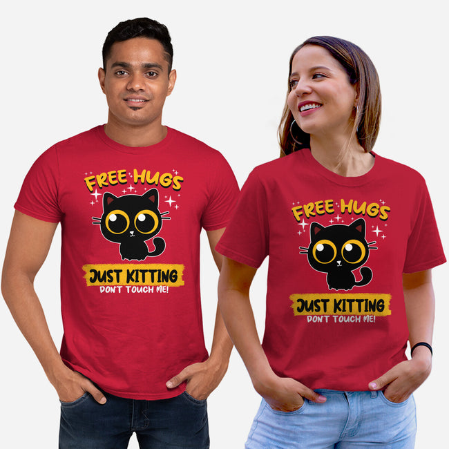 Free Hugs Just Kitting-unisex basic tee-erion_designs