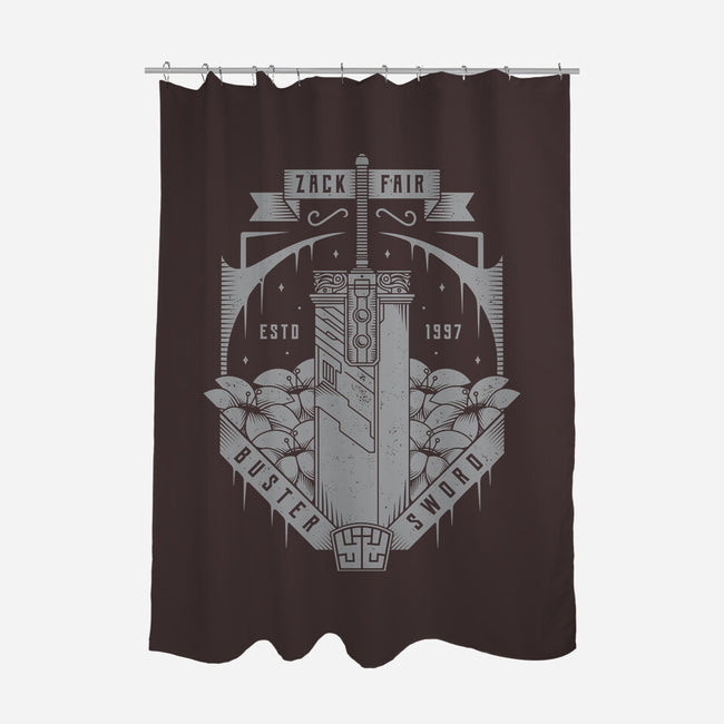 First Class Sword-none polyester shower curtain-Alundrart