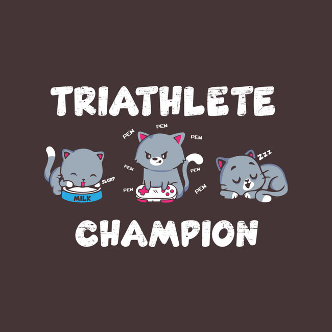 Triathlete Champion-none removable cover throw pillow-turborat14